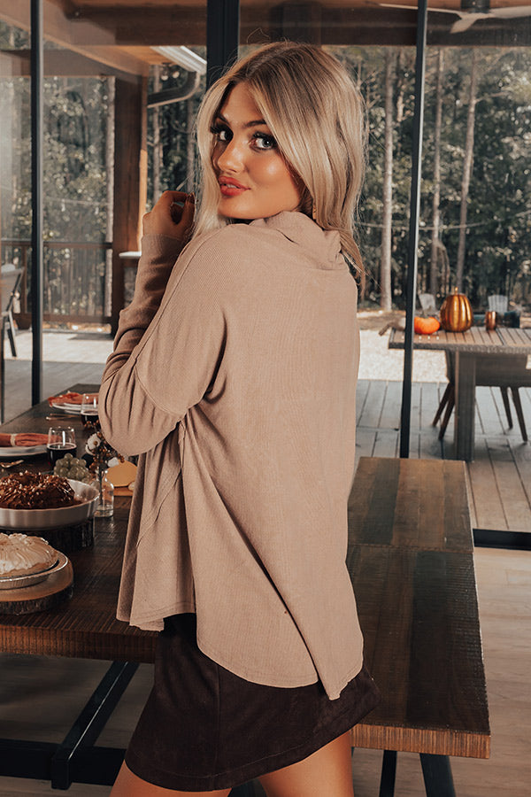 Mulled Cider Shift Top In Warm Taupe Image - 4