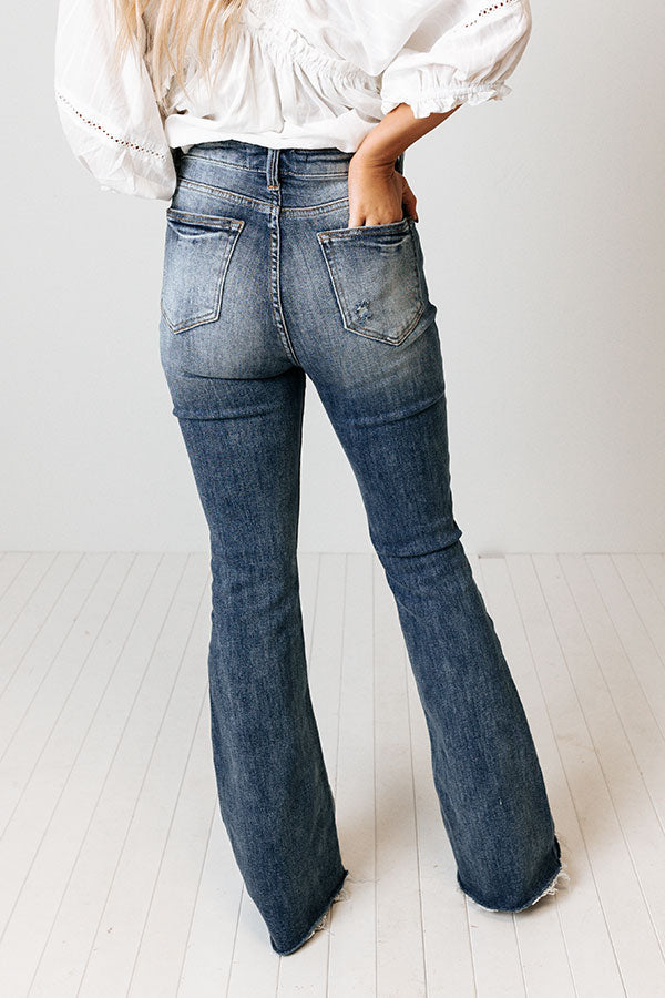 Risen The Roxbury High Waist Distressed Flares Image - 5
