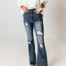 Risen The Roxbury High Waist Distressed Flares Image - 1