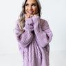 Cute To Be Cool Cable Knit Sweater In Lavender Image - 1