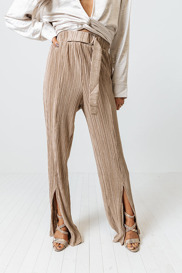 The Saleen Pleated Pants In Iced Latte