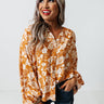 In Harmony Floral Shift Top in Light Rust Image - 1