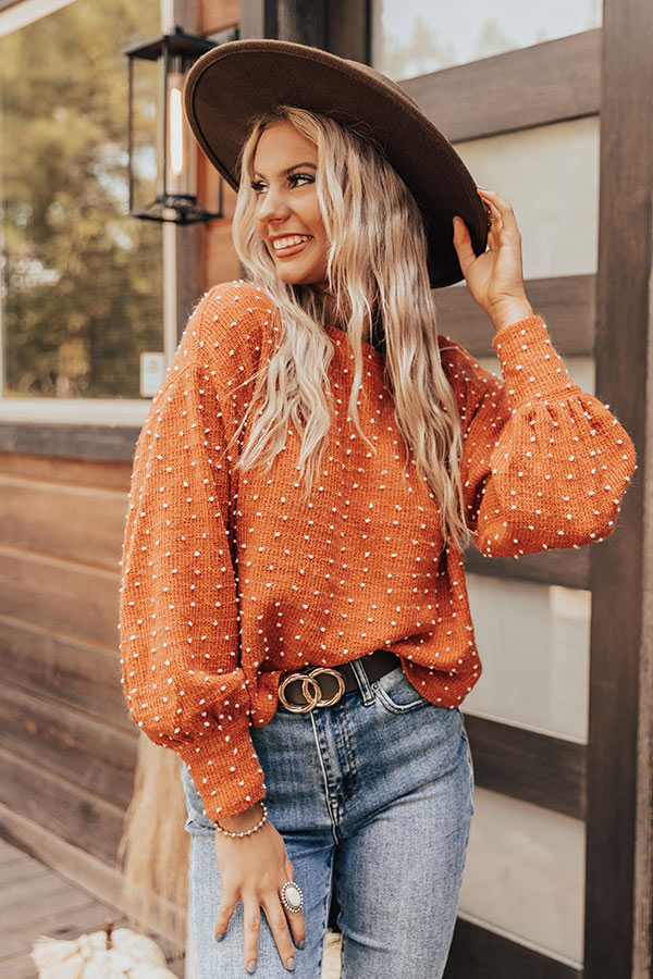 Pumpkin Bonfire Knit Sweater In Rust • Impressions Online Boutique Pumpkin Bonfire Knit Sweater In Rust • Impressions Online Boutique