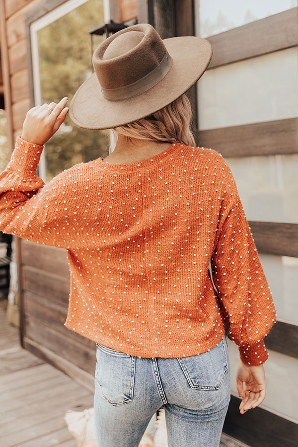 Pumpkin Bonfire Knit Sweater In Rust – Impressions Online Boutique
