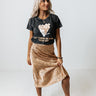 Faded Days Midi Skirt In Light Camel Image - 1