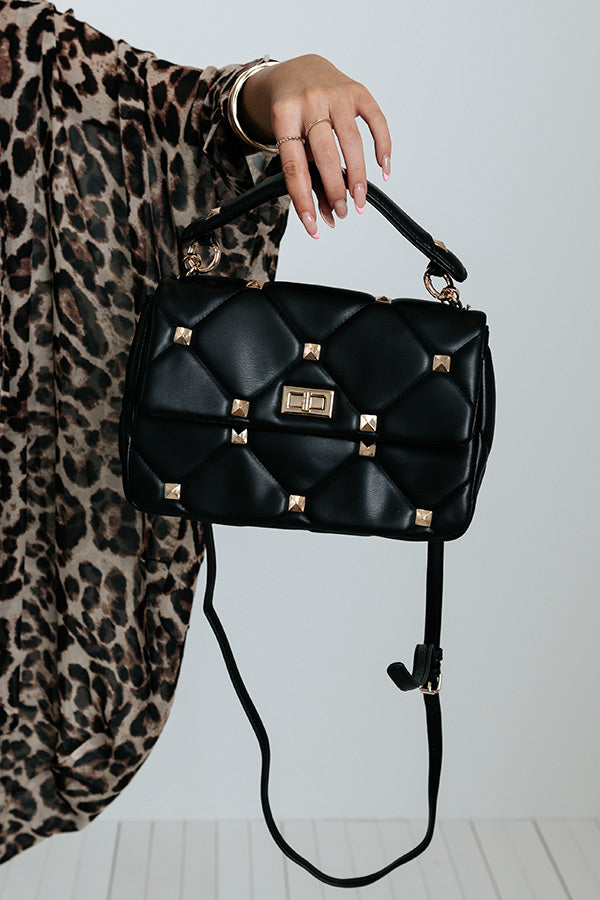 Make Your Debut Faux Leather Purse In Black