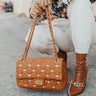 Shopping In Boston Studded Faux Leather Tote In Camel Image - 1