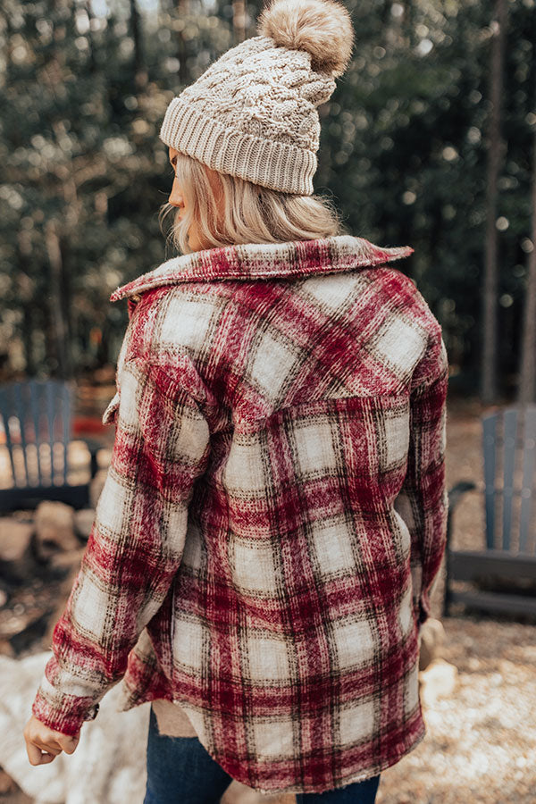 Cozy Cottage Plaid Jacket in Red Image - 1