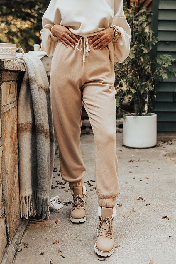 Down Time Joggers In Iced Latte Image - 2