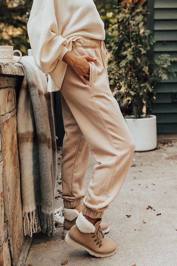 Down Time Joggers In Iced Latte Image - 4