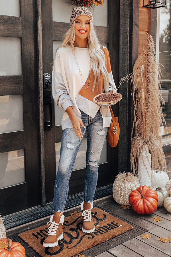 Maple Morning Colorblock Sweatshirt Image - 1