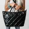 The Maybrook Faux Leather Tote In Black Image - 1