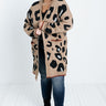 Early Bird Leopard Cardigan In Mocha Curves Image - 1