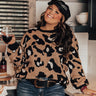 Starts With Love Leopard Sweater In Mocha Curves Image - 1