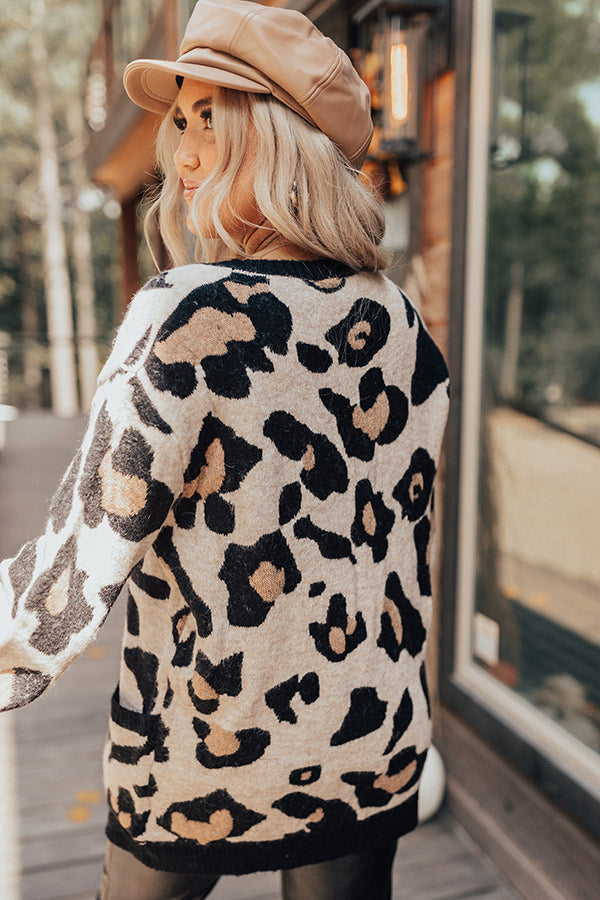 Starts With Love Leopard Sweater In Light Birch Image - 4