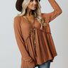 Path To Love Babydoll Top In Rust Image - 1