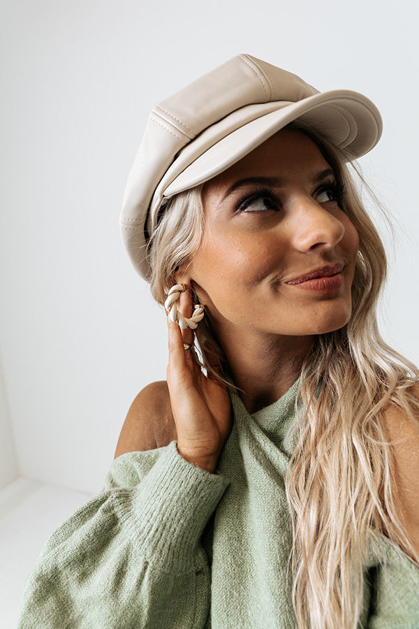 Sweet Reputation Hoop Earrings In Ivory Image - 1