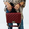 Starts With Love Faux Leather Crossbody In Wine Image - 1