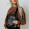 Thinking Out Loud Faux Leather Backpack In Black Image - 1