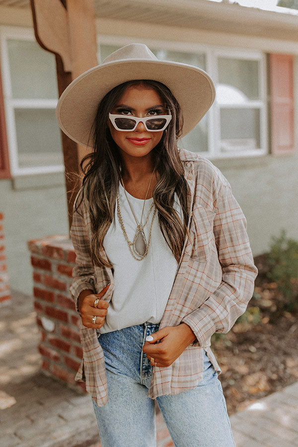 Keep Smiling Plaid Top Image - 3