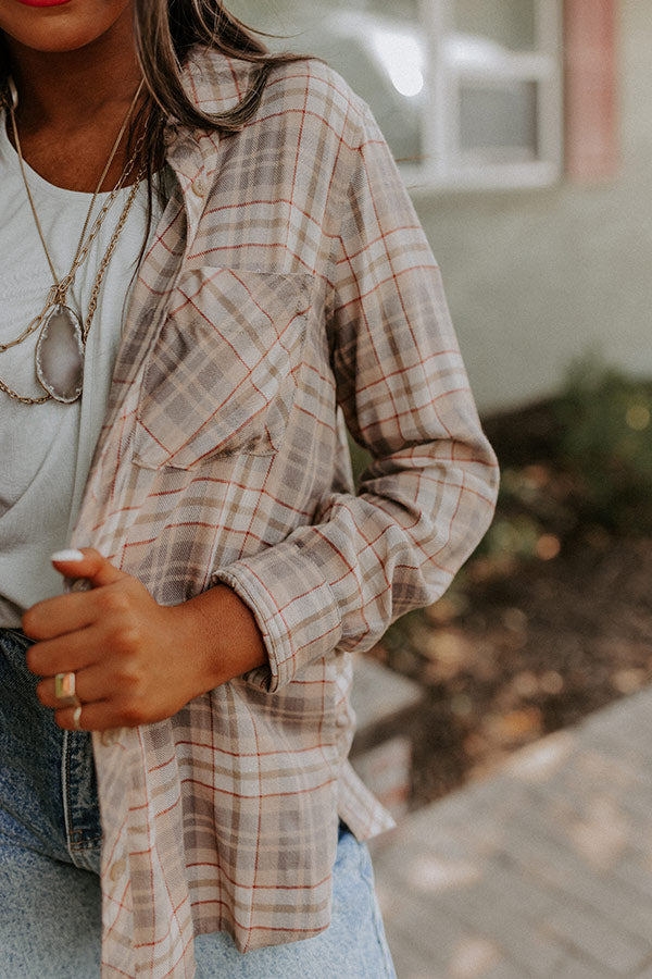 Keep Smiling Plaid Top Image - 4