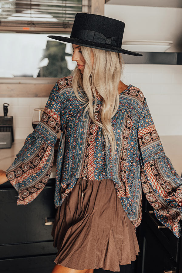 Stroke Of Genius Paisley Top Image - 5