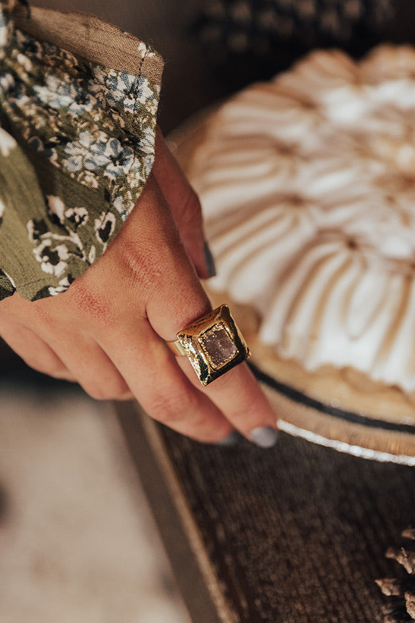 Buried Treasure Druzy Ring In Purple Image - 3