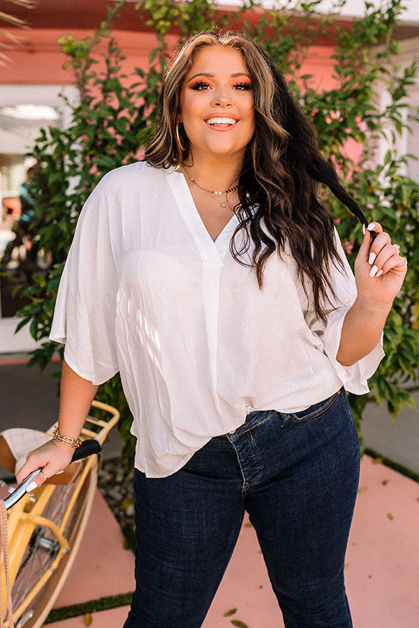 Stay And Chat Shift Top In Ivory Curves Image - 5