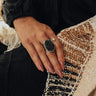 Call Me Angel Druzy Ring In Black Image - 1