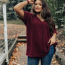 Genuine Love Shift Top In Maroon Curves Image - 1