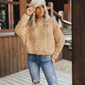Season Premiere Cable Knit Sweater In Light Khaki Image - 1