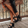 The Keats Faux Leather Platform Heel In Black Image - 1