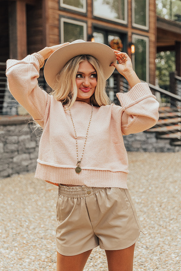 Quaint Cottage Sweater In Pink Image - 1