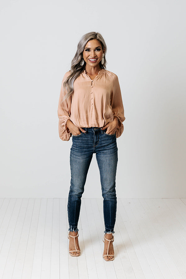 Everybody's Dancing Satin Top In Latte Image - 2