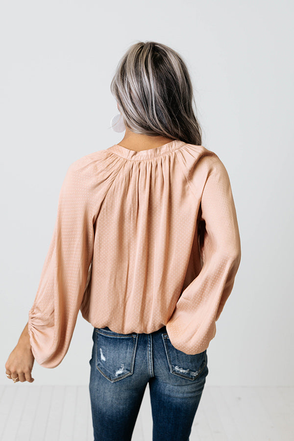 Everybody's Dancing Satin Top In Latte Image - 5