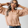 Everybody's Dancing Satin Top In Latte Image - 1