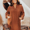 Corduroy Cutie Shift Dress Curves Image - 1