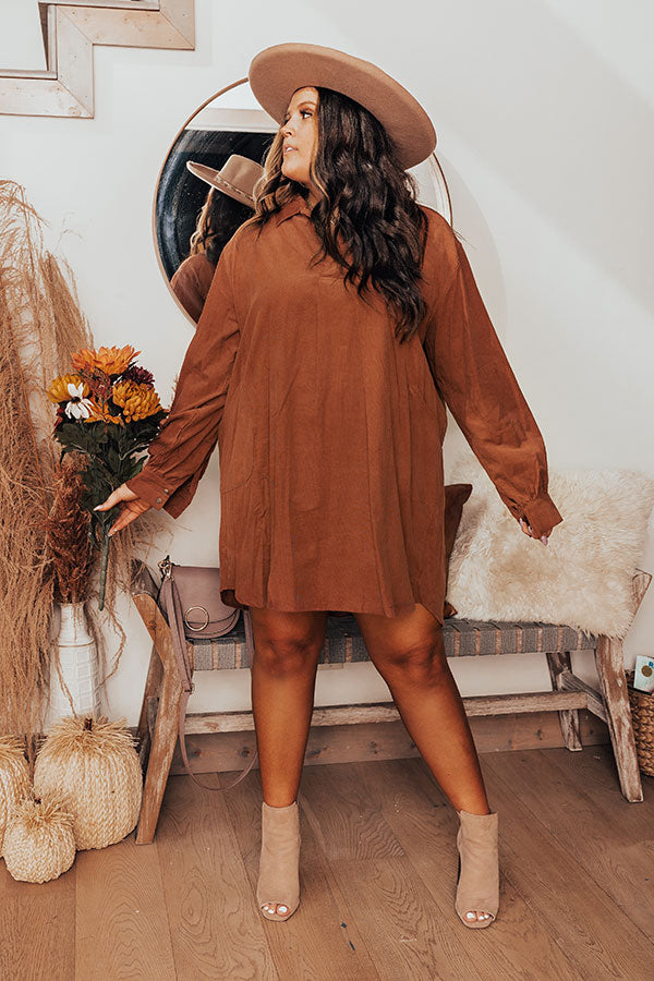 Corduroy Cutie Shift Dress Curves Image - 2