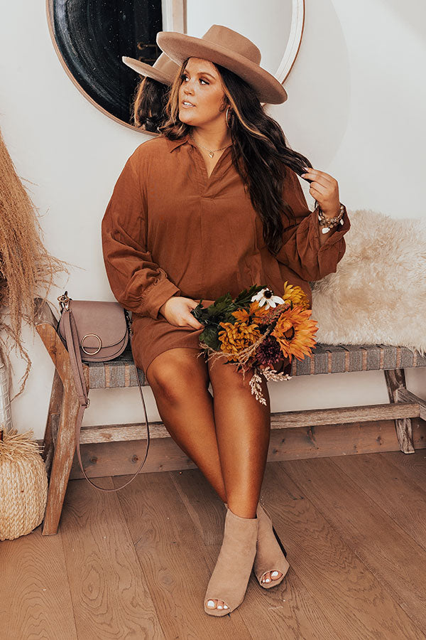 Corduroy Cutie Shift Dress Curves Image - 5