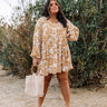 Keep Smiling Shift Dress in Mustard Curves Image - 1