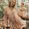 Keep Smiling Floral Shift Dress in Rust Image - 1