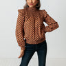 Espresso In Italy Polka Dot Top In Camel Image - 1