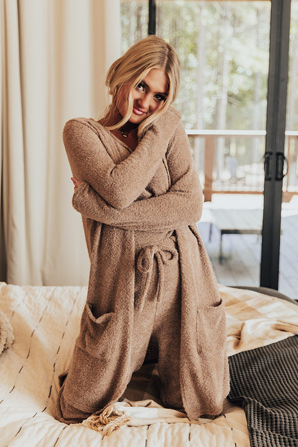 Saturday Dreams Knit Cardigan In Taupe Image - 5