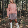 Season Premiere Cable Knit Sweater In Pink Image - 1