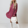 Path To Love Floral Babydoll Dress In Berry Image - 1