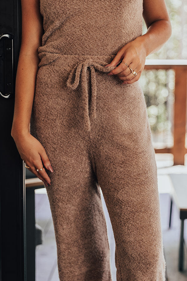 Saturday Dreams Knit Pants In Taupe Image - 3