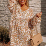 Keep Smiling Floral Shift Dress in Golden Honey Curves Image - 1