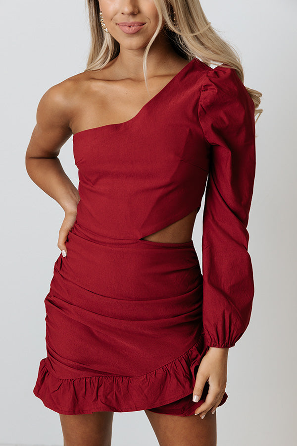 Passing The Eiffel Tower Dress In Wine Image - 3