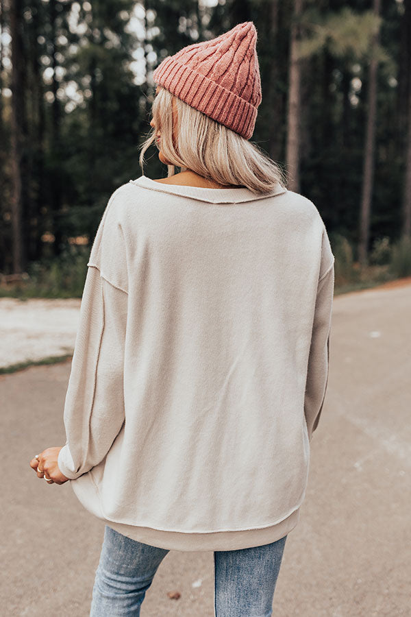 Sundown Chill Sweatshirt In Stone Image - 4