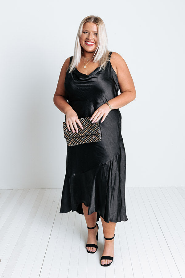 Style A La Mode Satin Midi Curves Image - 1
